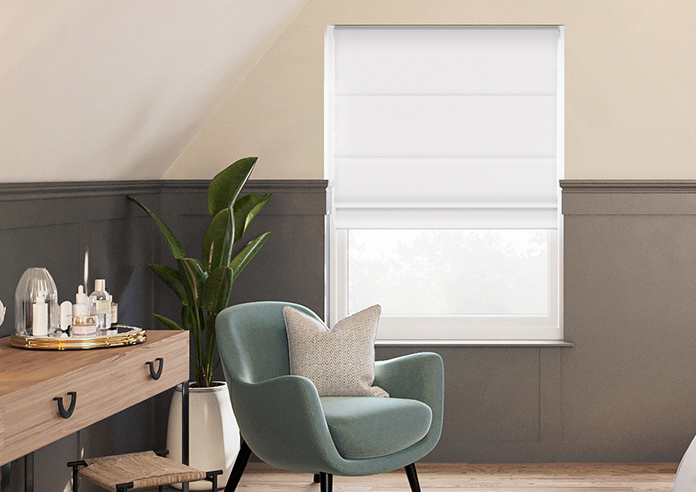 Atina (Blackout), Bright White - Roman Blind - Image 3